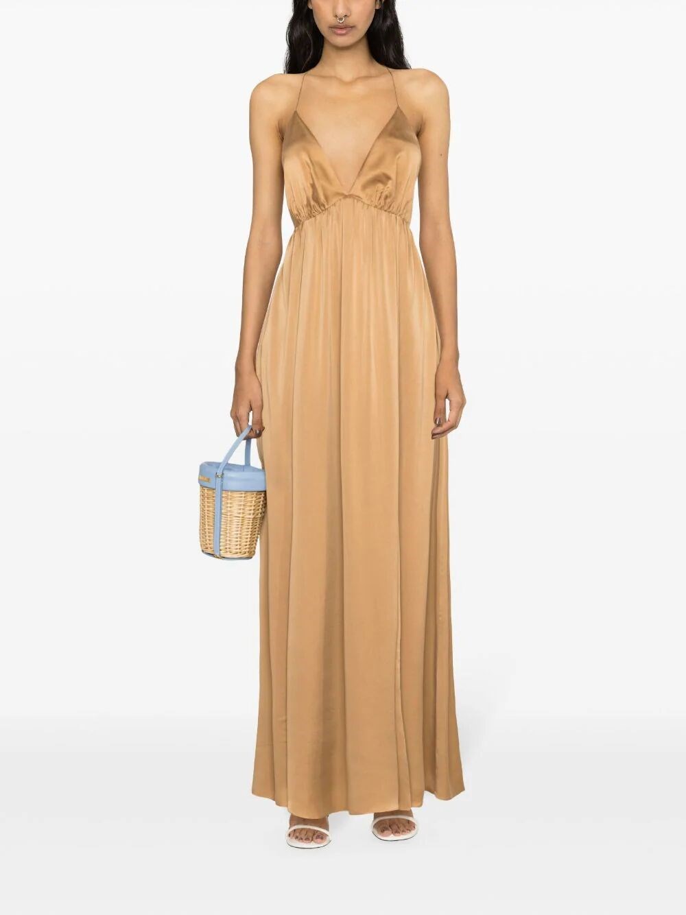 Open-back maxi dress