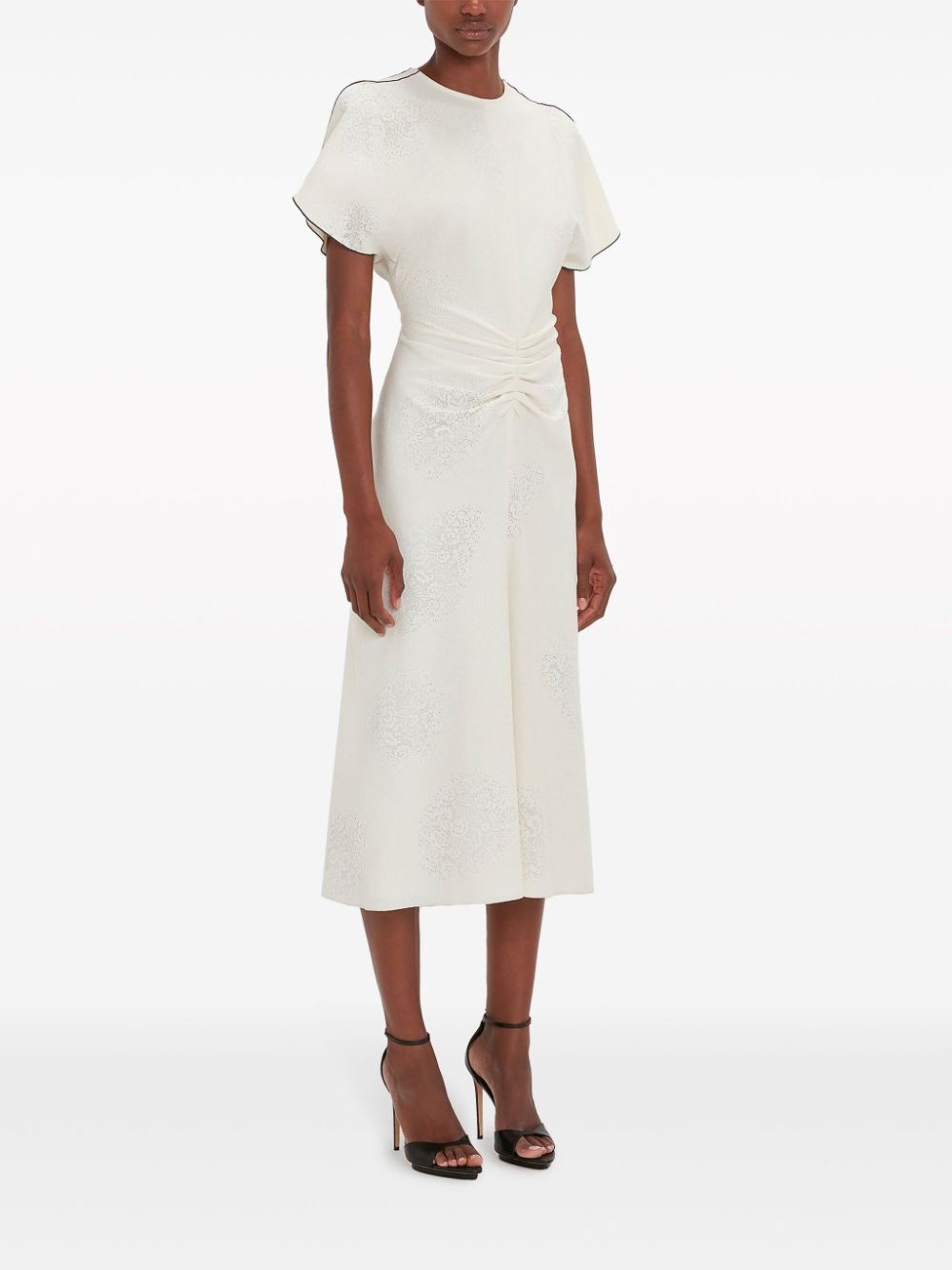 Gathered Waist Midi Dress