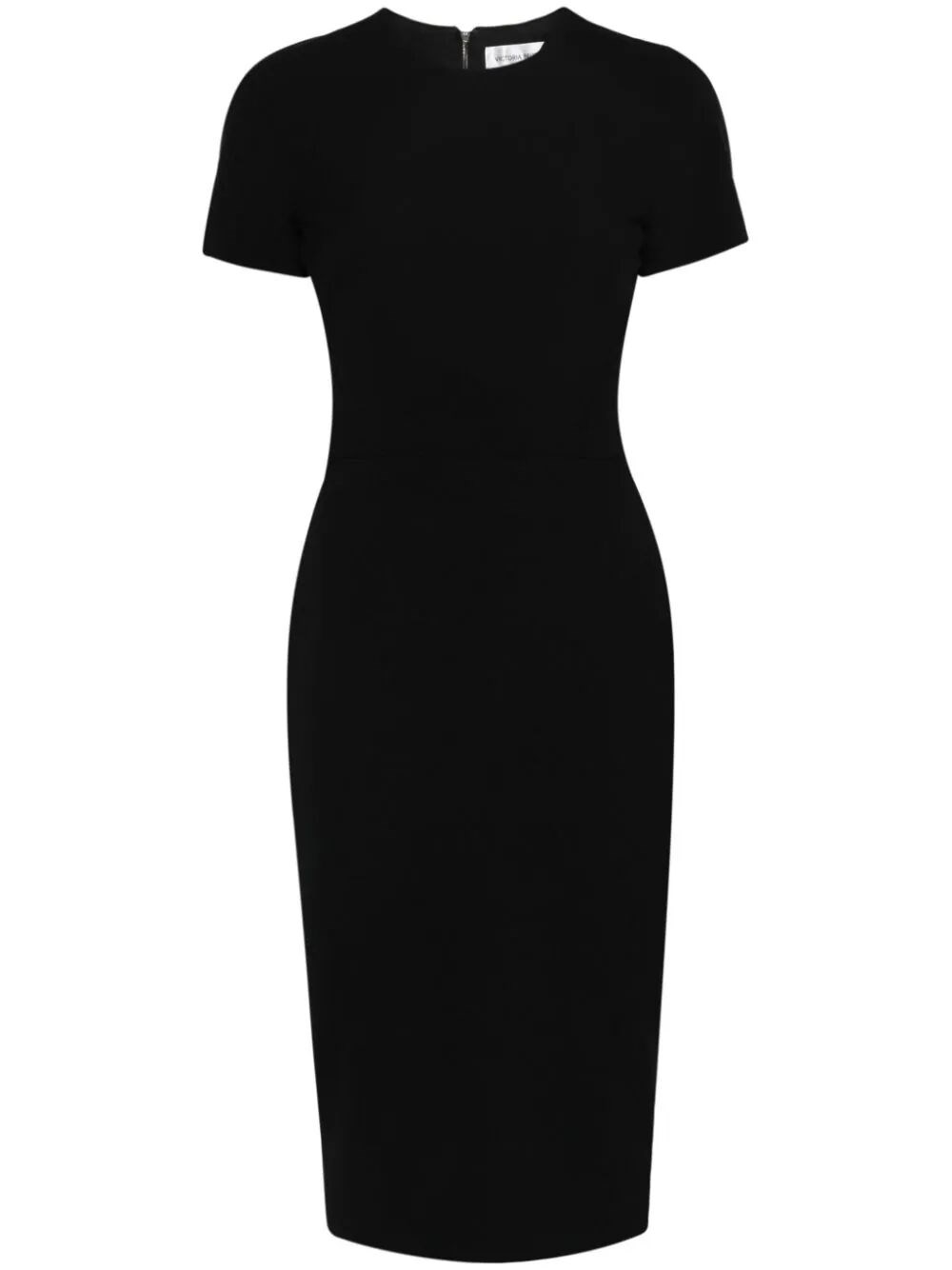 Shop Victoria Beckham Fitted T-shirt Dress In Black