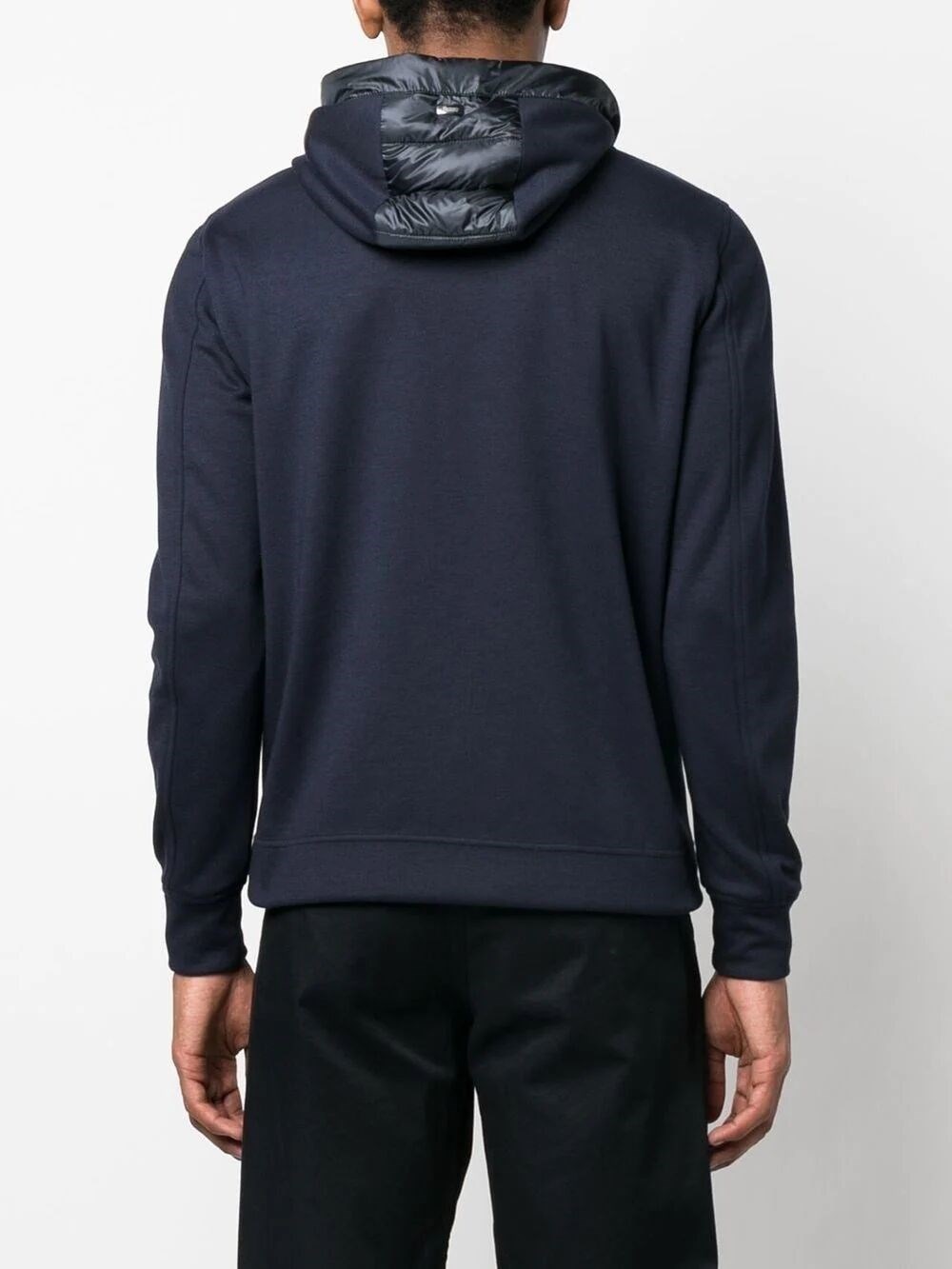 Contrasting-sleeves padded jacket