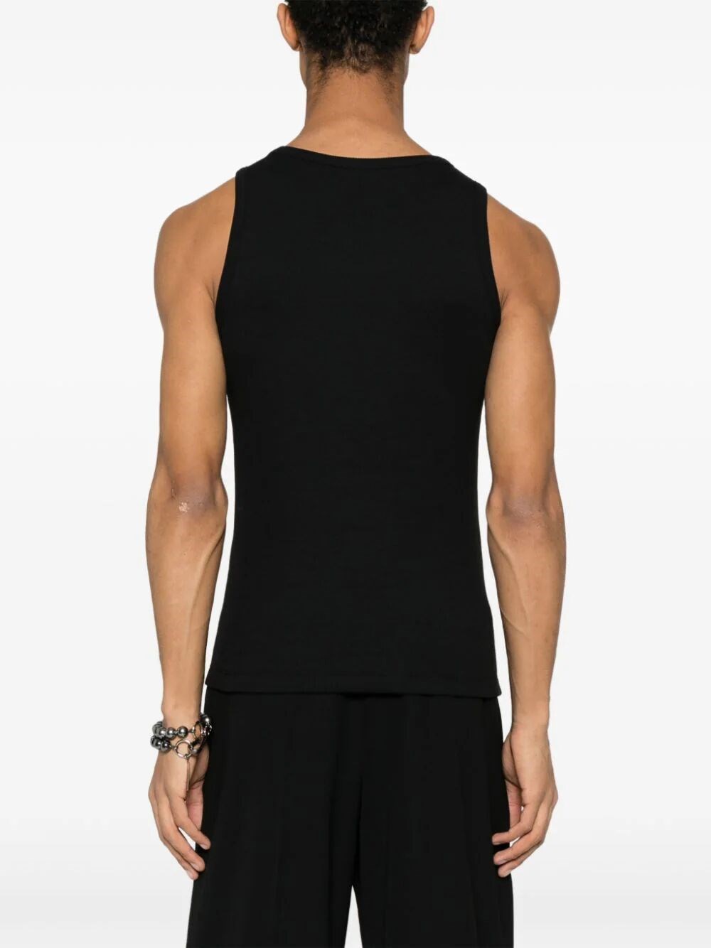 Ribbed tank top with logo