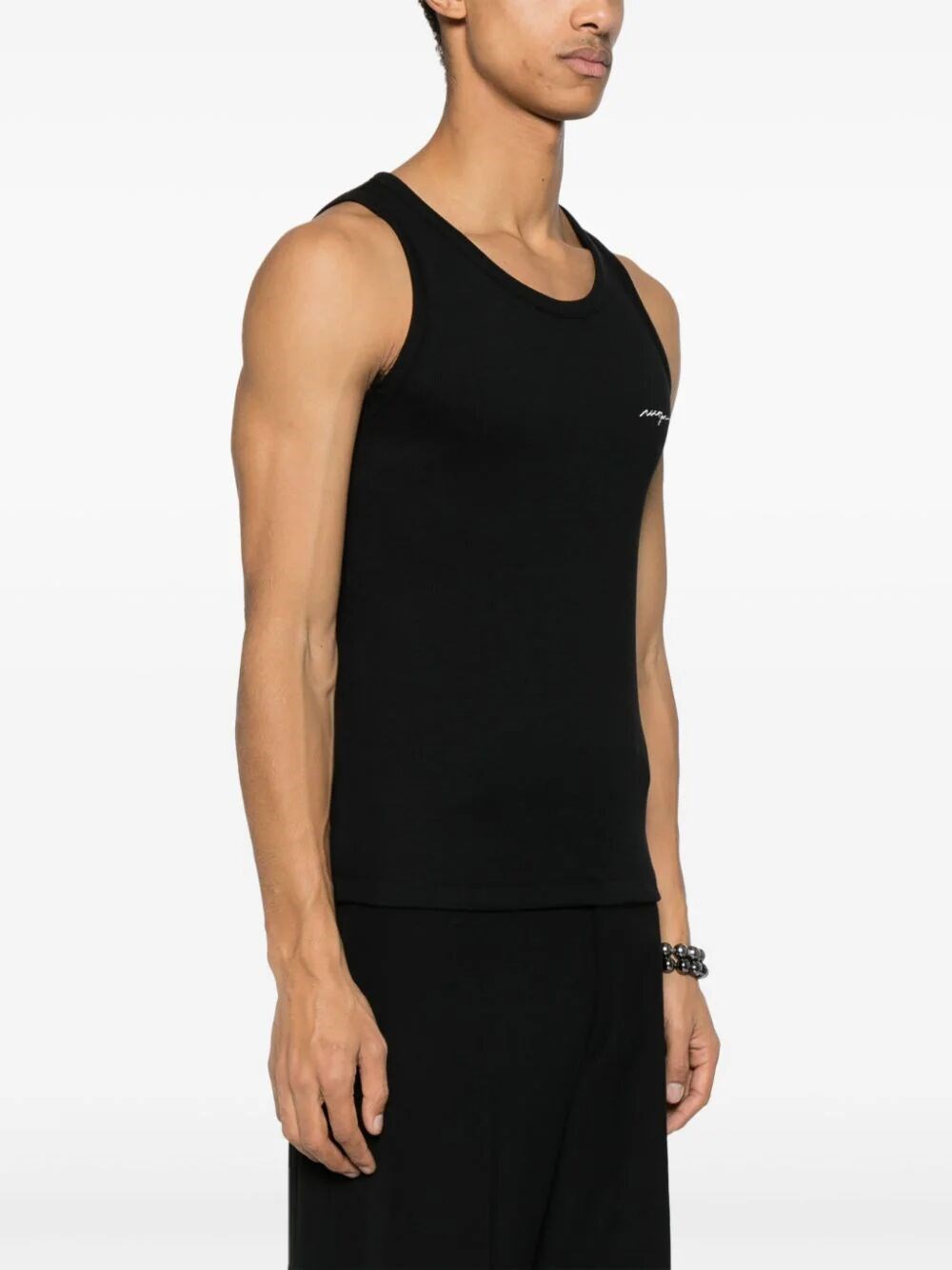 Ribbed tank top with logo