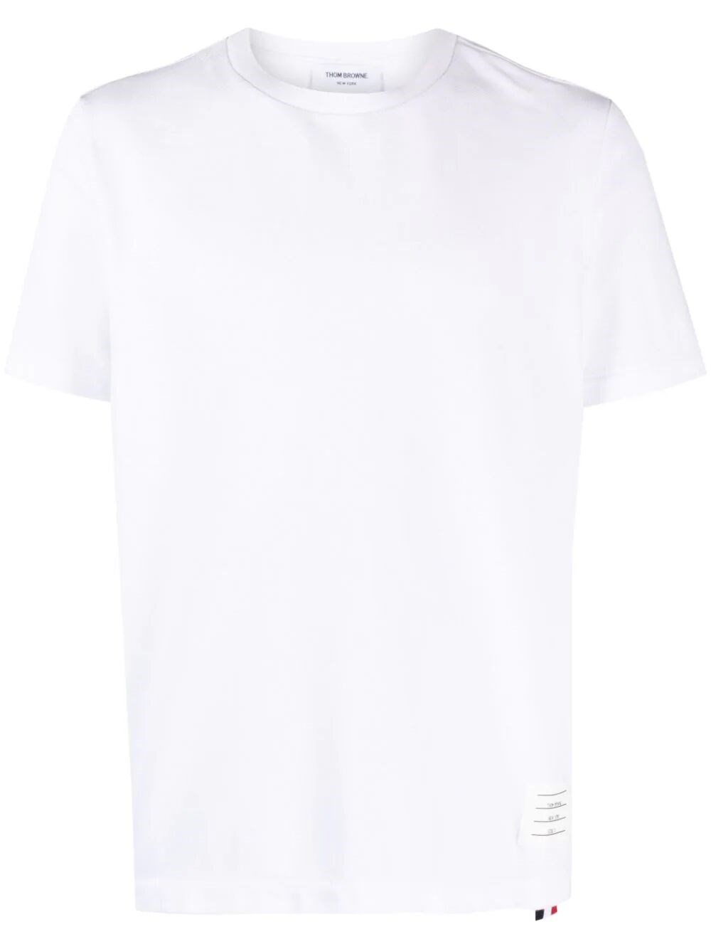 Thom Browne Classic Pique Striped T-shirt Clothing In White