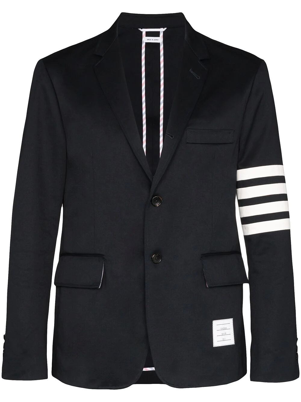 Shop Thom Browne 4-bar Unconstructed Jacket In Blue