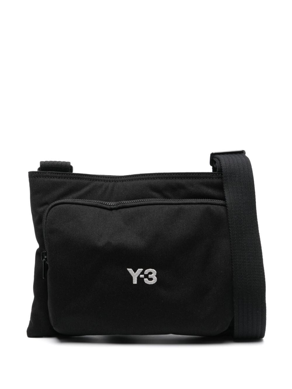 Shop Y-3 Embroidered-logo Cross Body Bag In Black