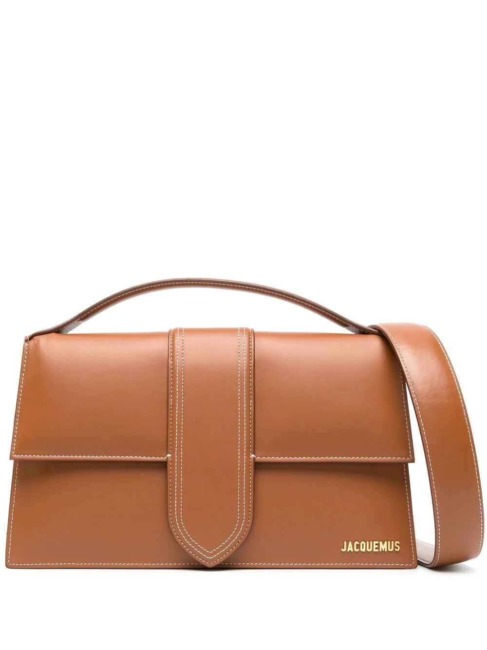 Shop Jacquemus Le Bambinou Handbag In Brown