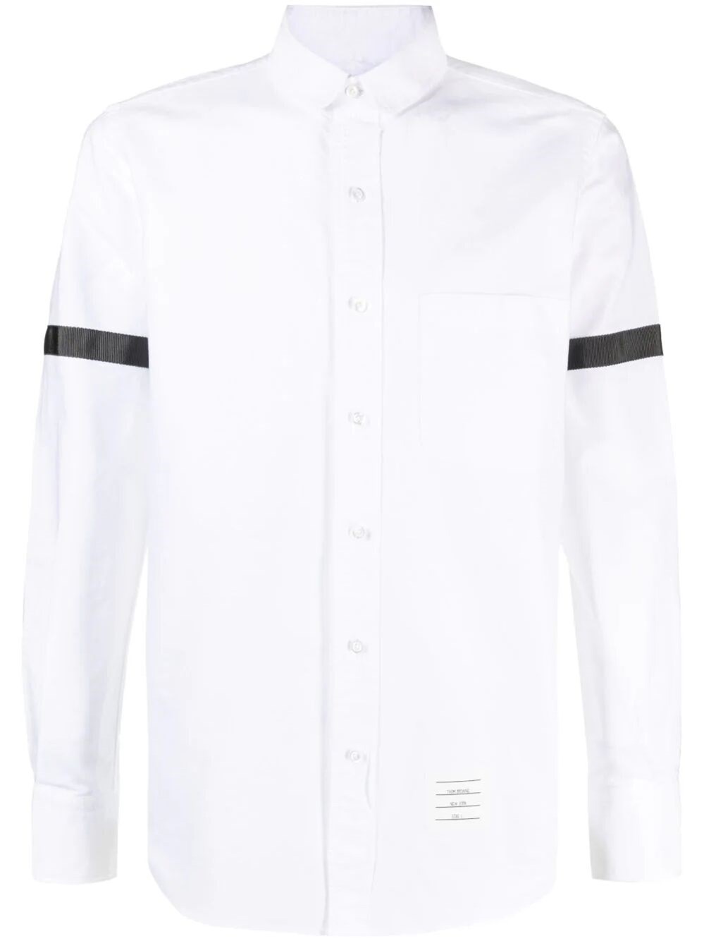Thom Browne Straight Fit Long Sleeved Shirt In White