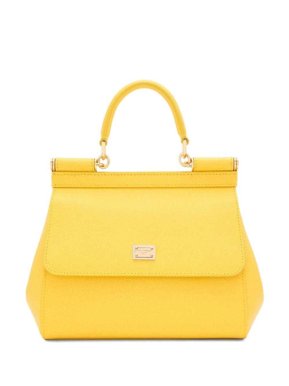 Dolce & Gabbana Medium Sicily Handbag In Yellow & Orange
