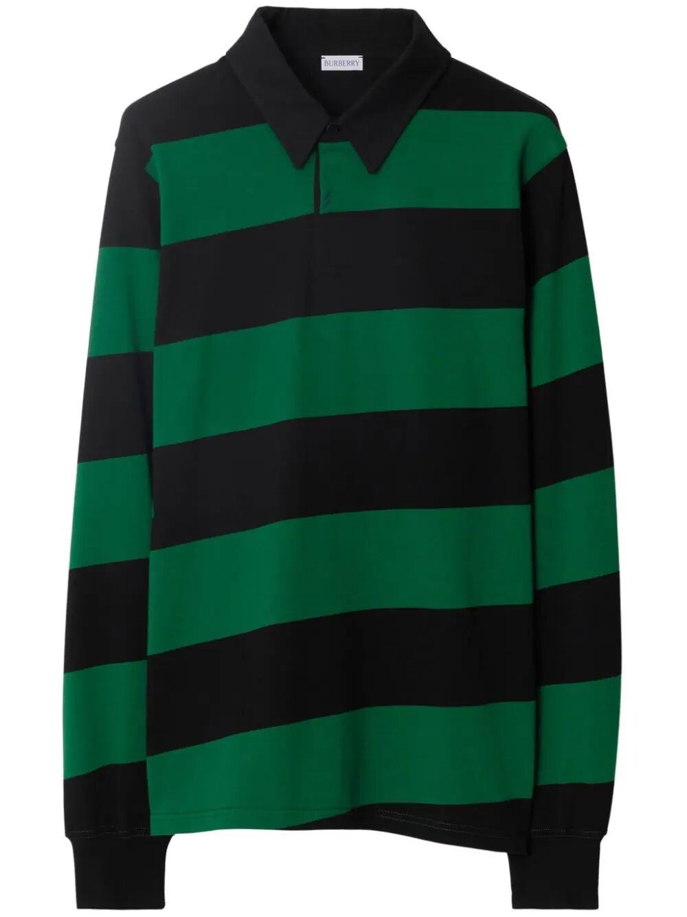 Long-sleeve Striped Polo Shirt