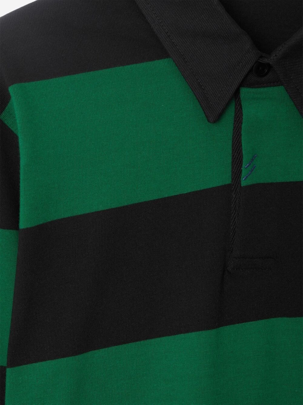 Long-sleeve Striped Polo Shirt