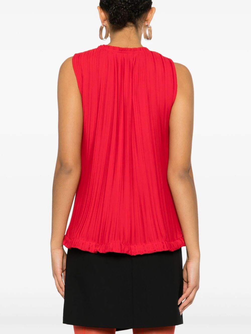 Pleated sleeveless top