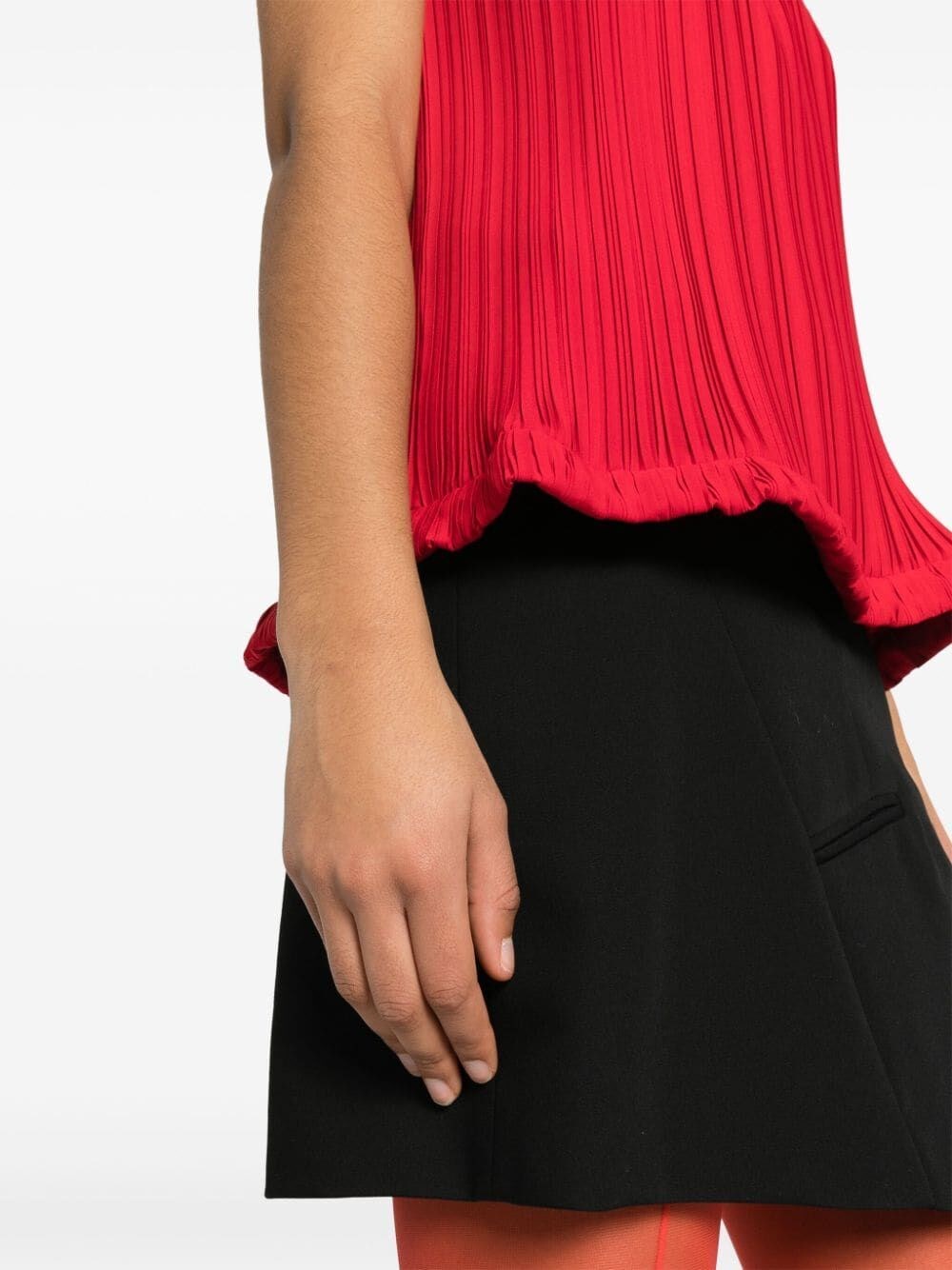 Pleated sleeveless top