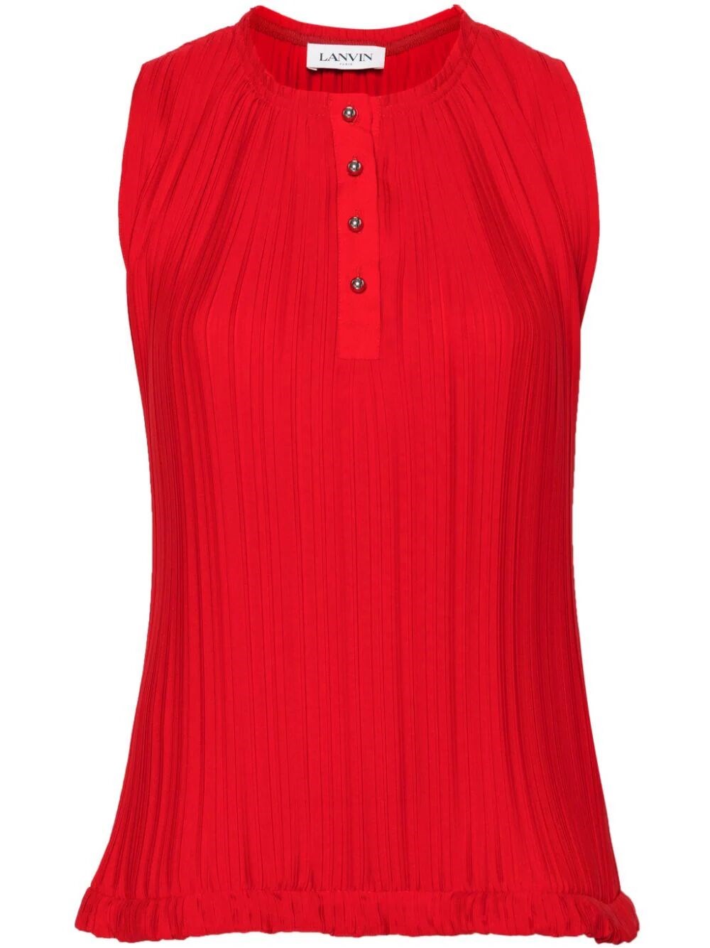 Pleated sleeveless top