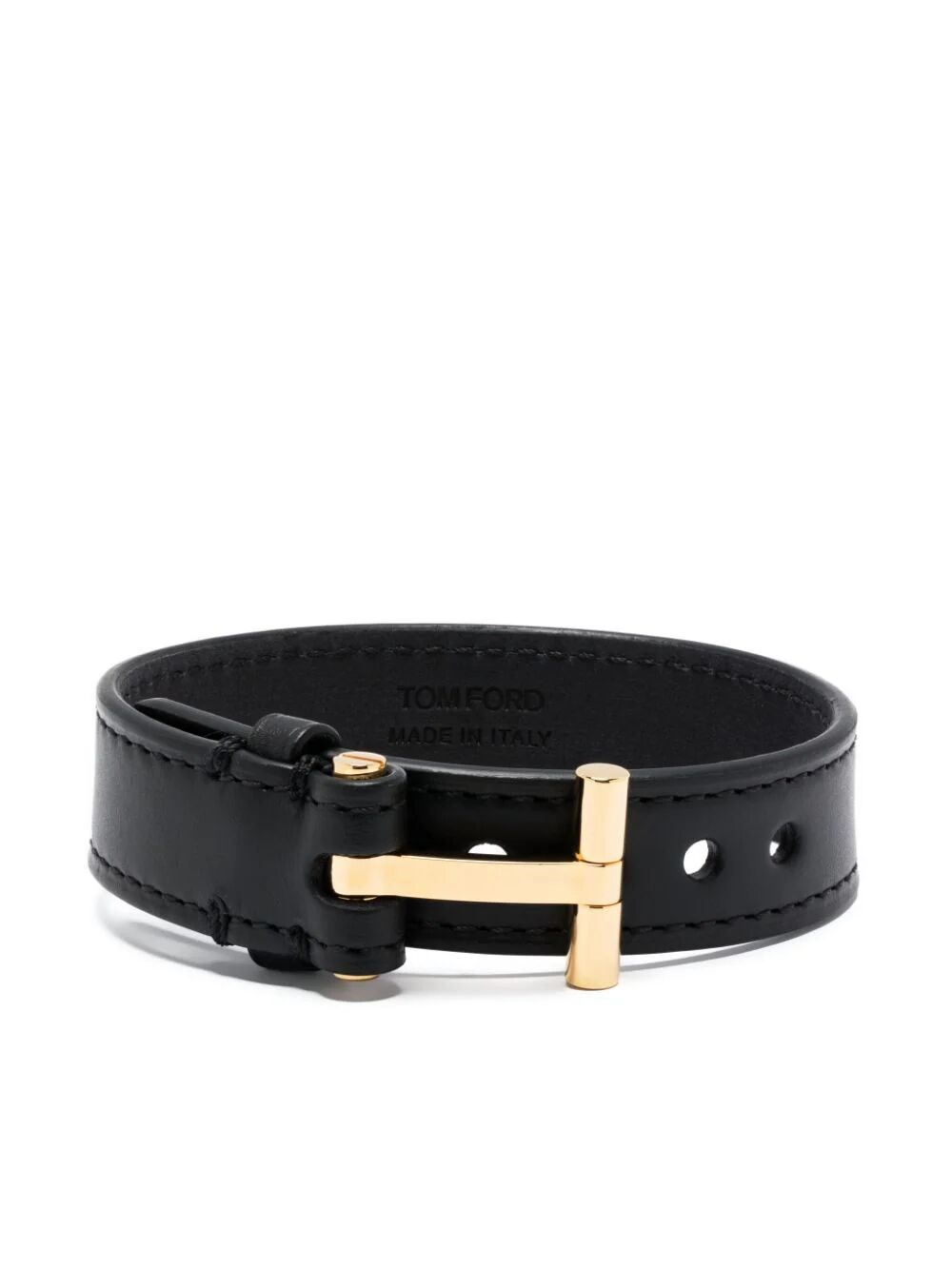 Tom Ford Leather Bracelet In Black