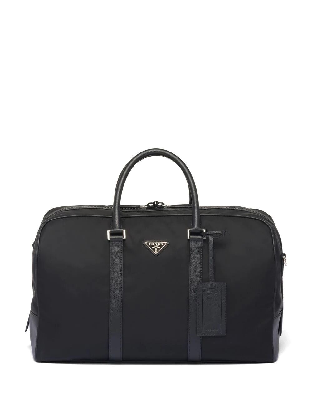 Re-Nylon and Saffiano leather duffel bag