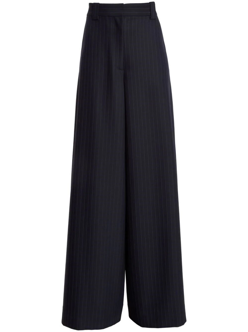 Striped wide-leg pants