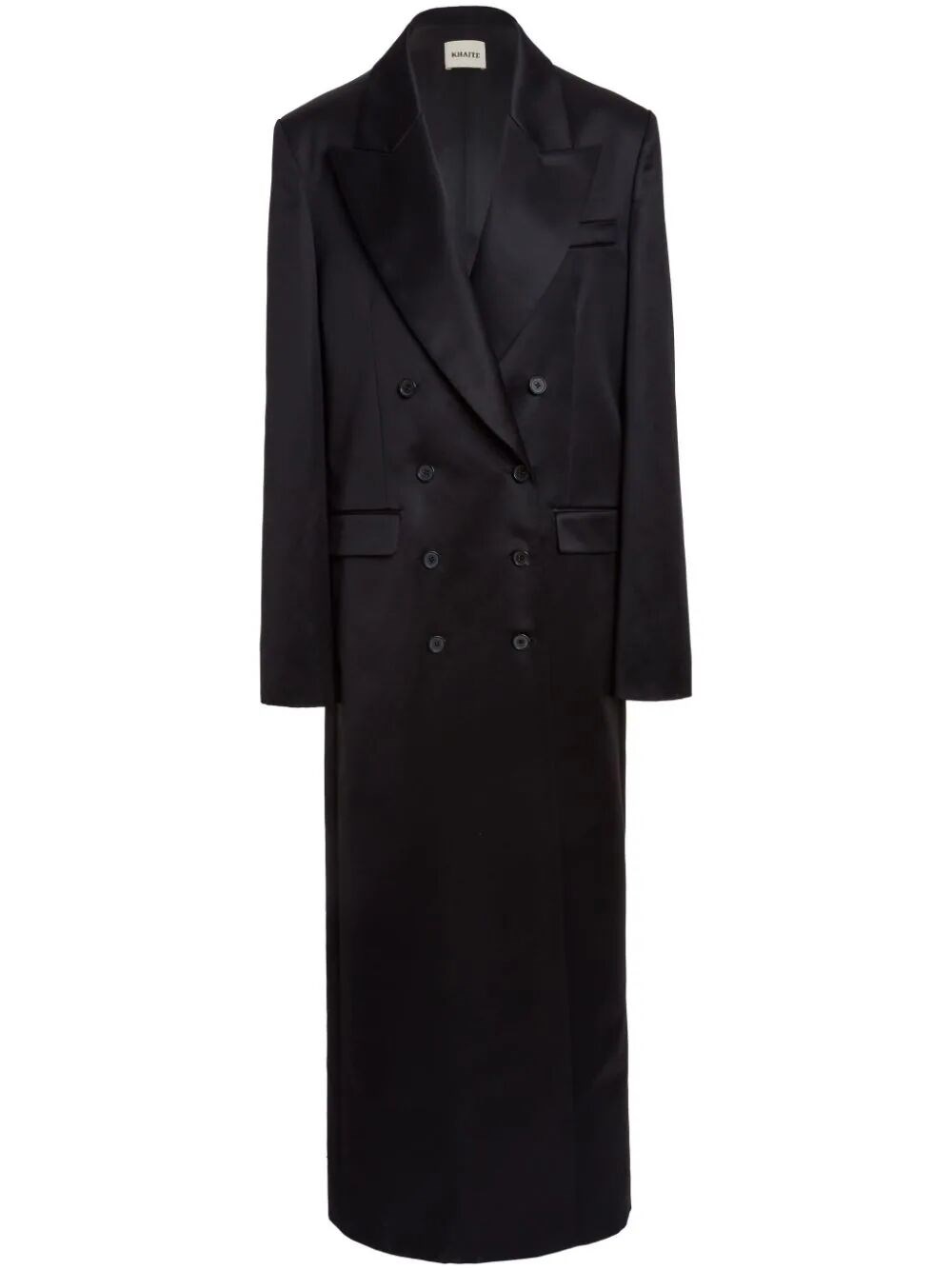Shop Khaite Double-breasted Coat In Black