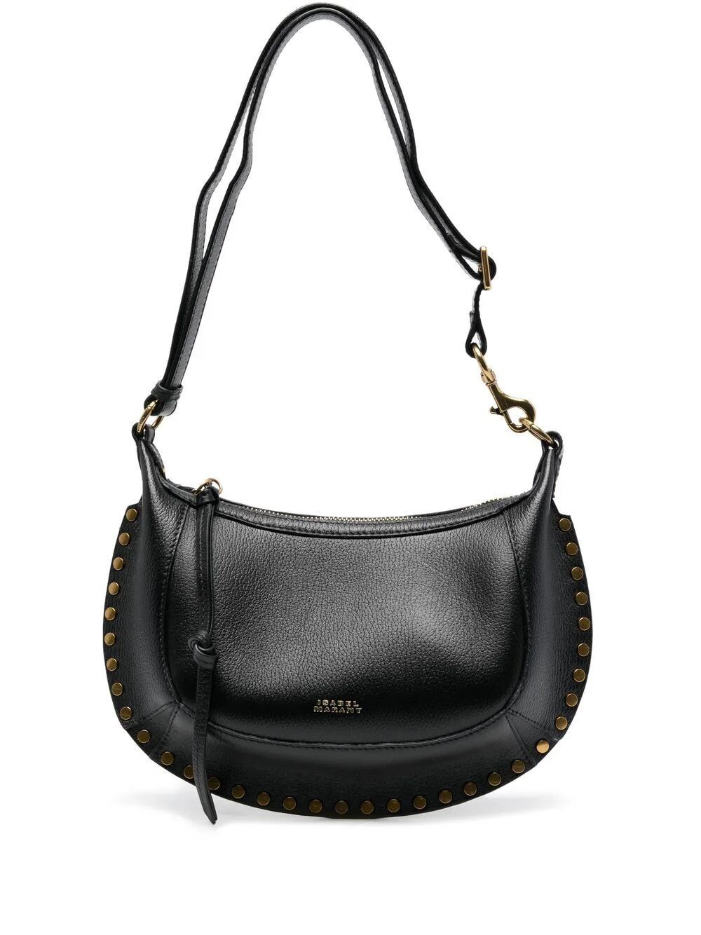 Isabel Marant Black Oskan Moon Shoulder Bag In Black