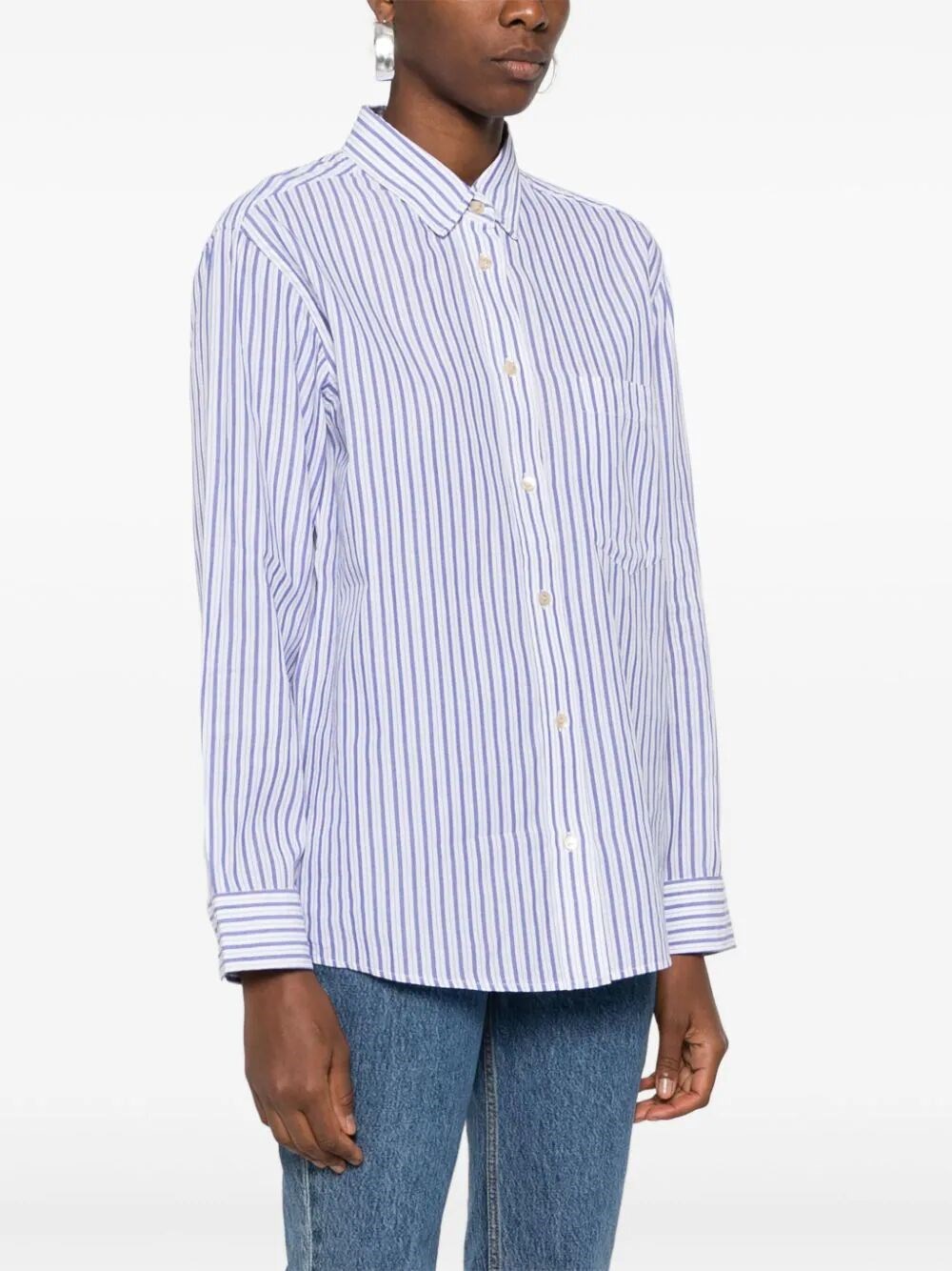 Poplin striped shirt