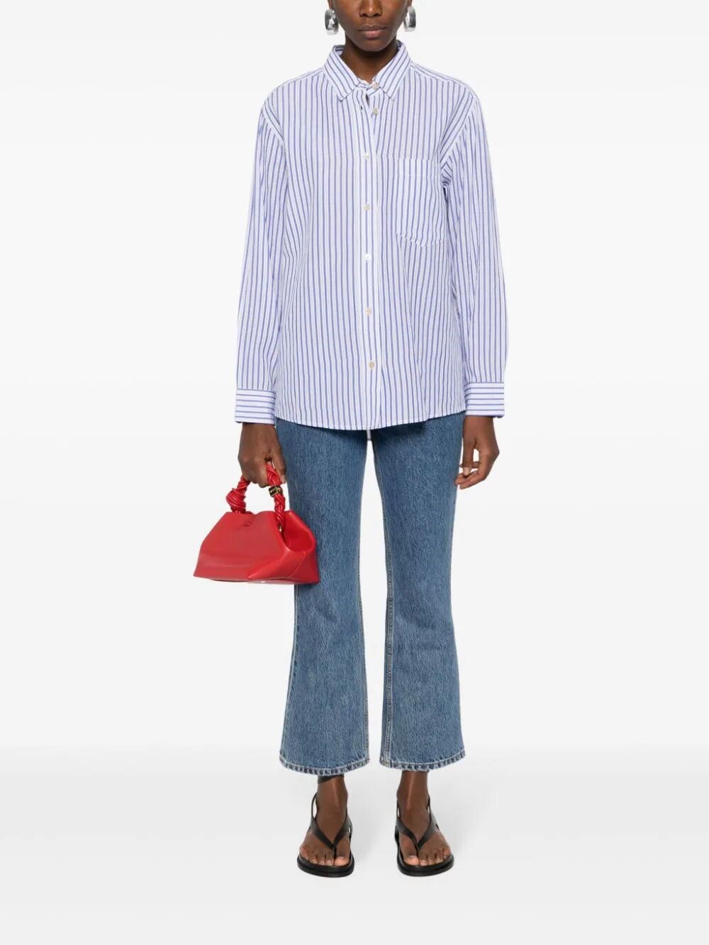 Poplin striped shirt