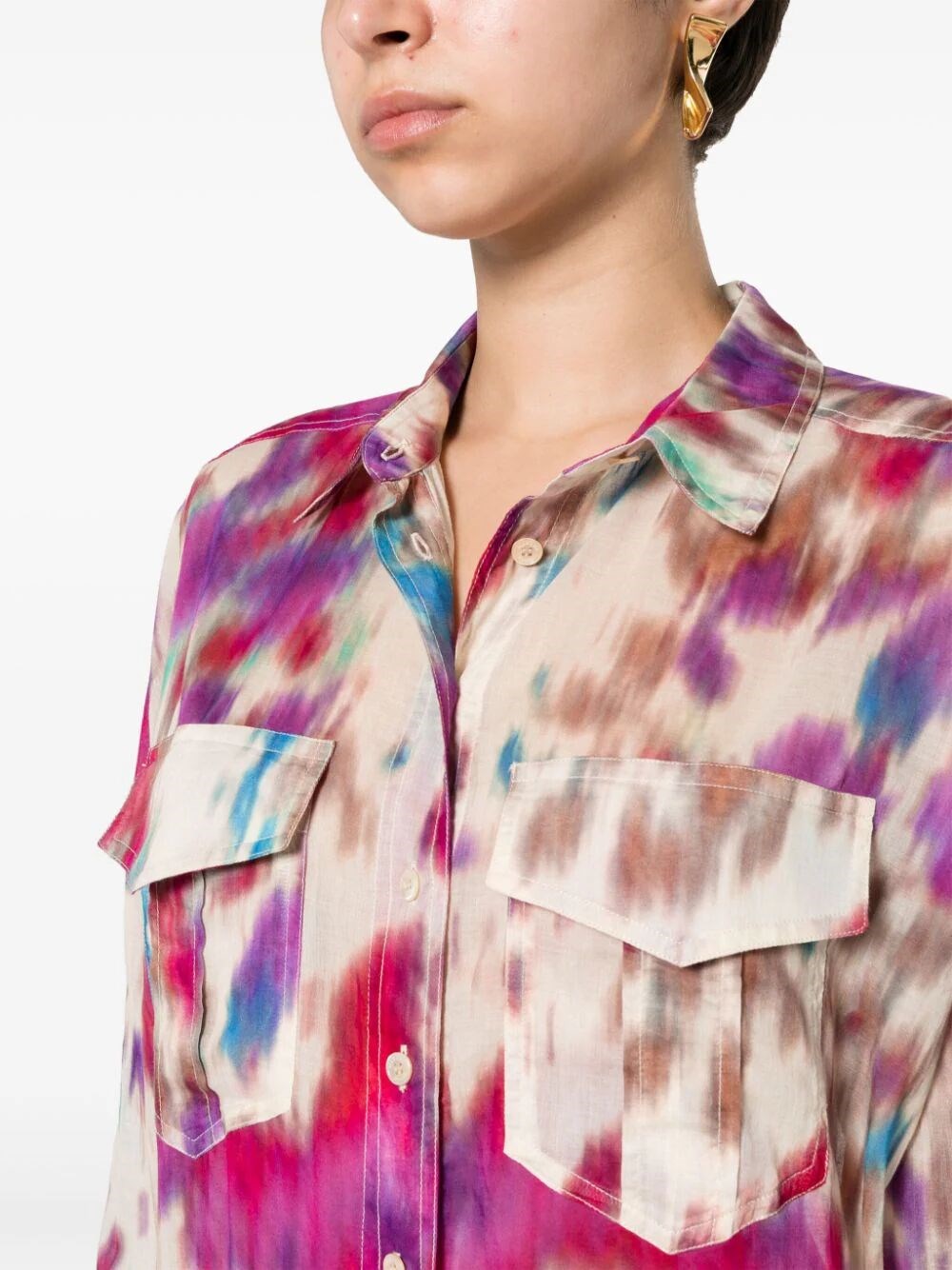 Tie-dye print minidress