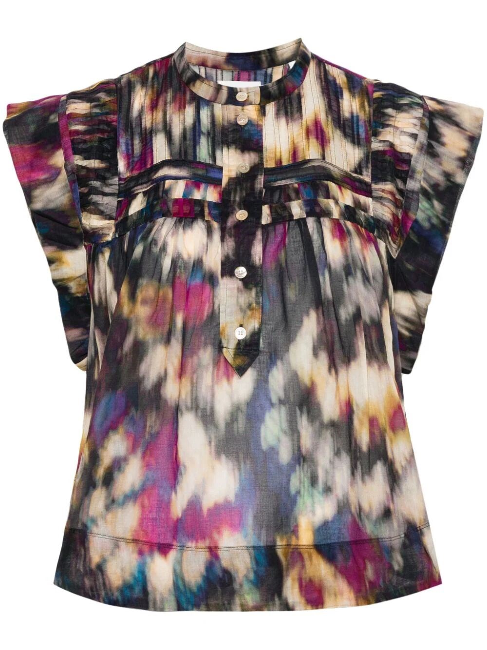 ISABEL MARANT ÉTOILE GRAPICH PRINT SLEEVELES TOP