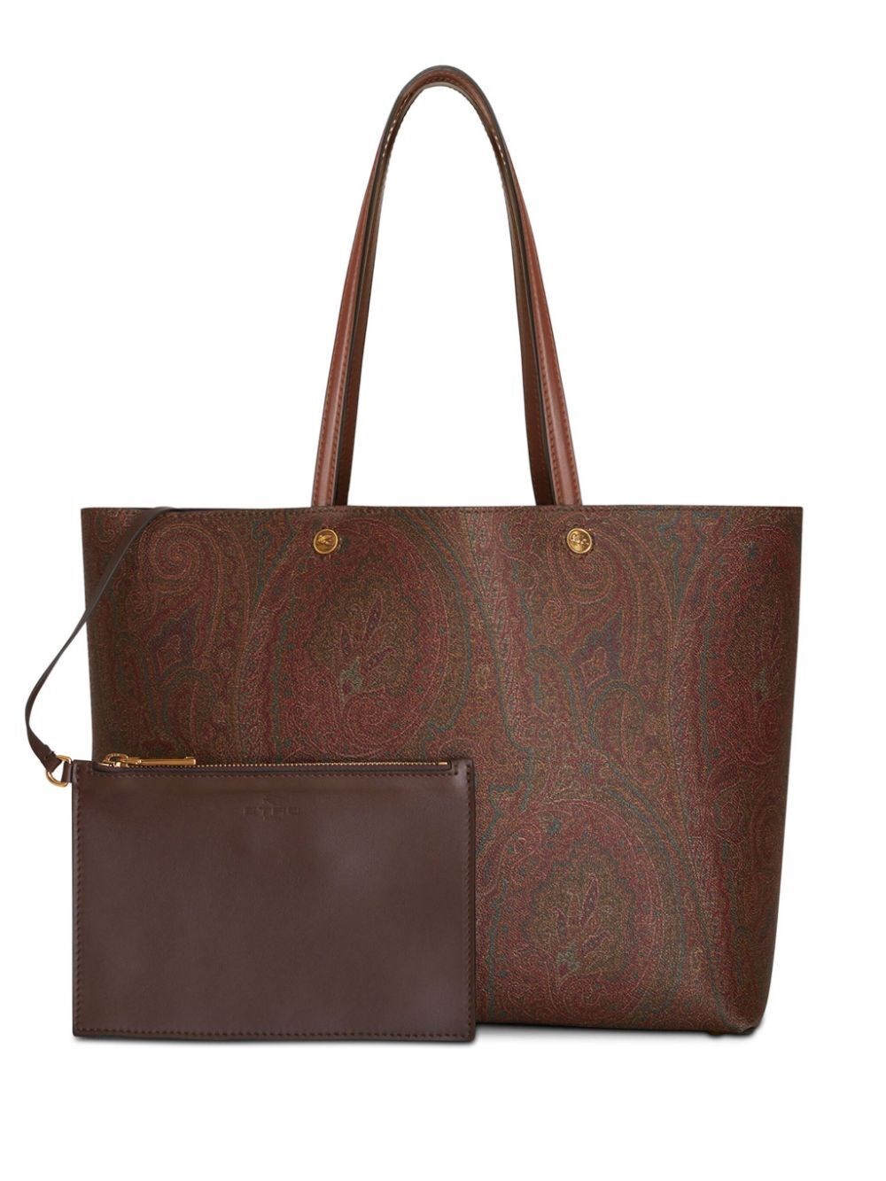 Etro Large Essential Tote Bag In Brown