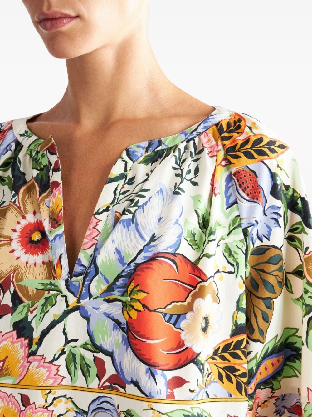 MULTICOLOURED BOUQUET BLOUSE