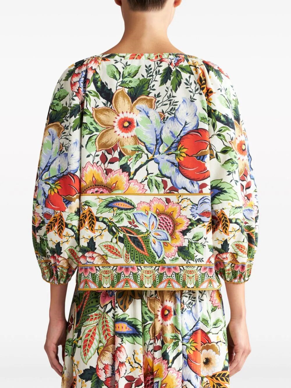 MULTICOLOURED BOUQUET BLOUSE