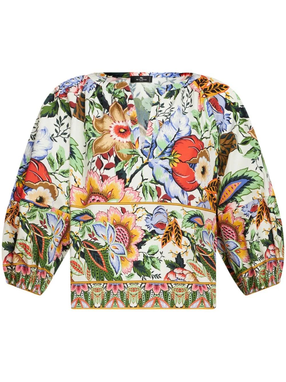 MULTICOLOURED BOUQUET BLOUSE