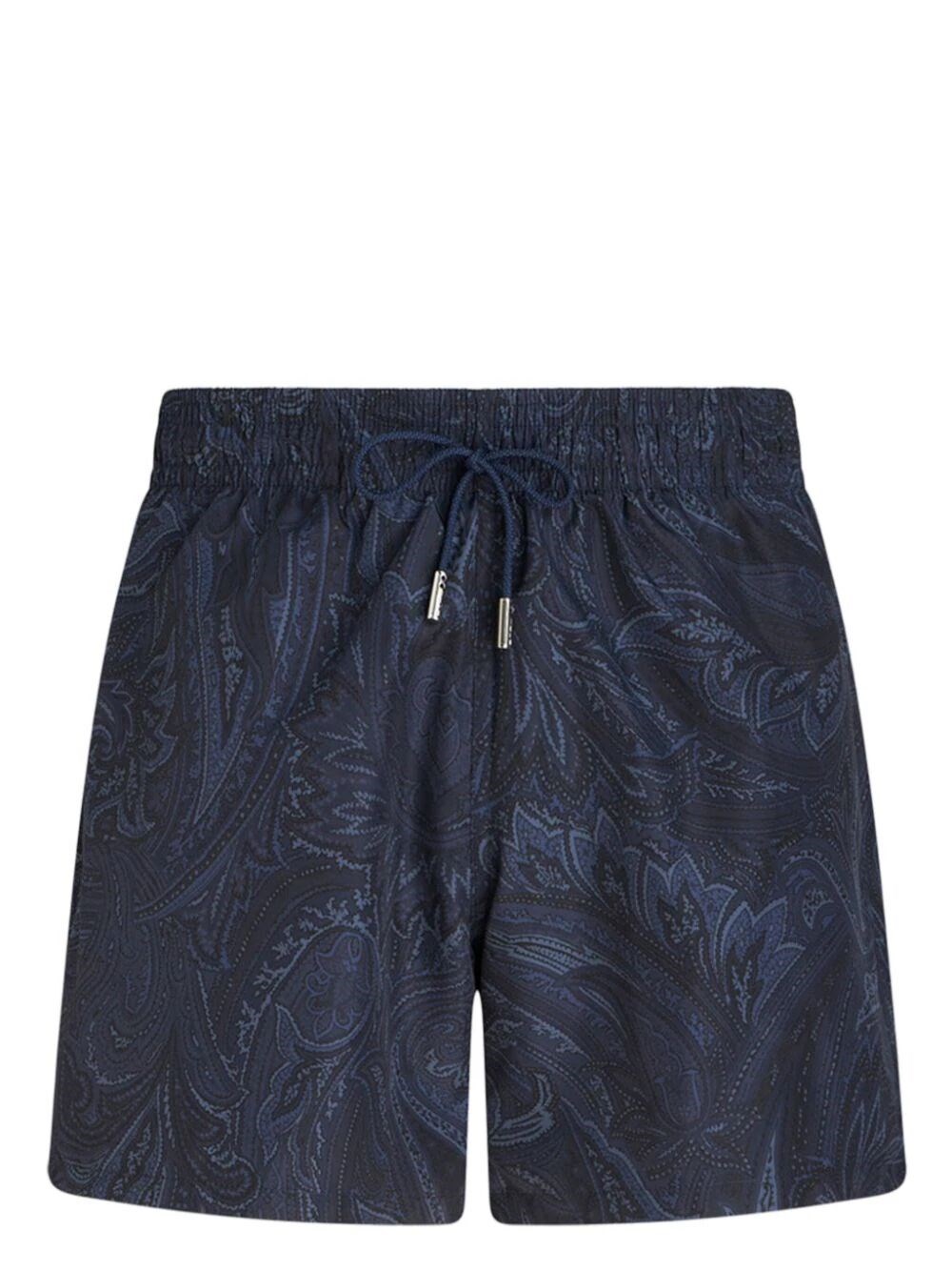 Shop Etro Paisley Swim Shorts In Blue