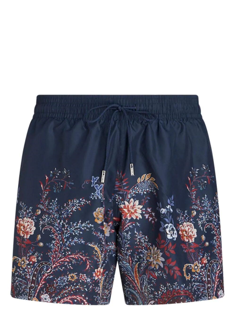 Etro Boxer Swimsuit With Print In Blue