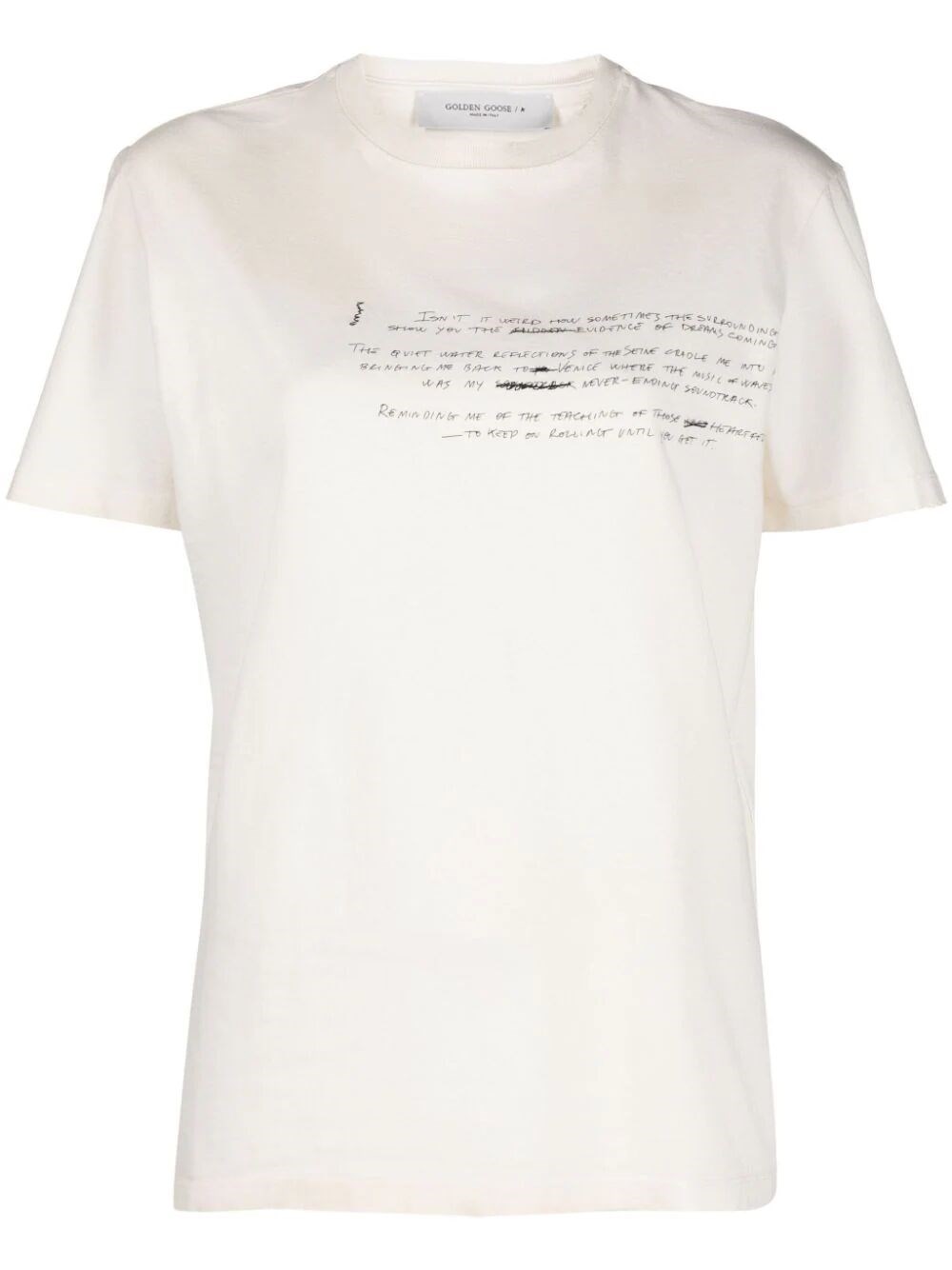 Embroidered lettering t-shirt
