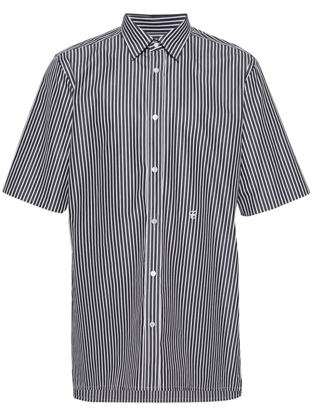 Short-sleeve striped shirt