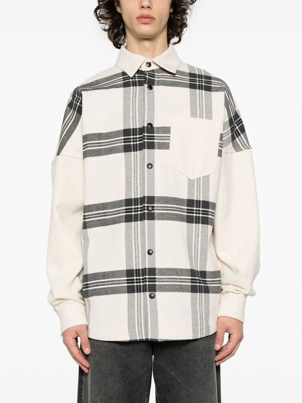 BACK LOGO CHECK OVERSHIRT