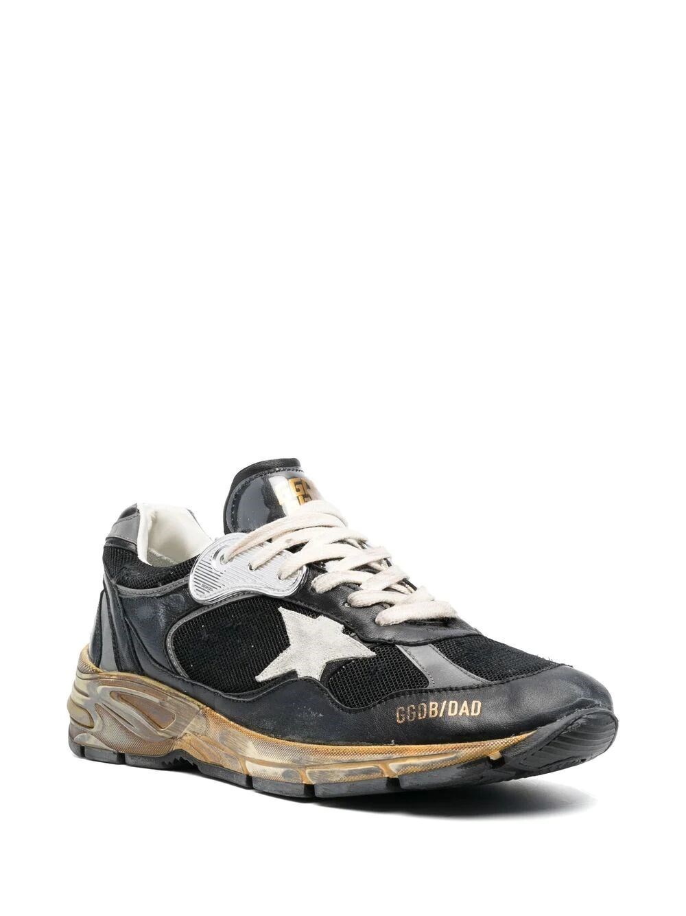 Men`s Dad-Star in black mesh and nappa with ice-colored star