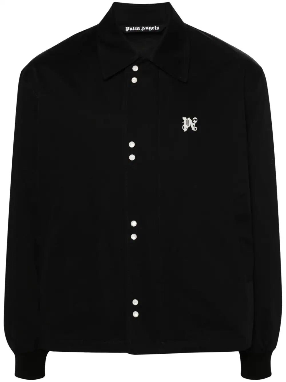 Palm Angels Black Cotton Embroidered Logo