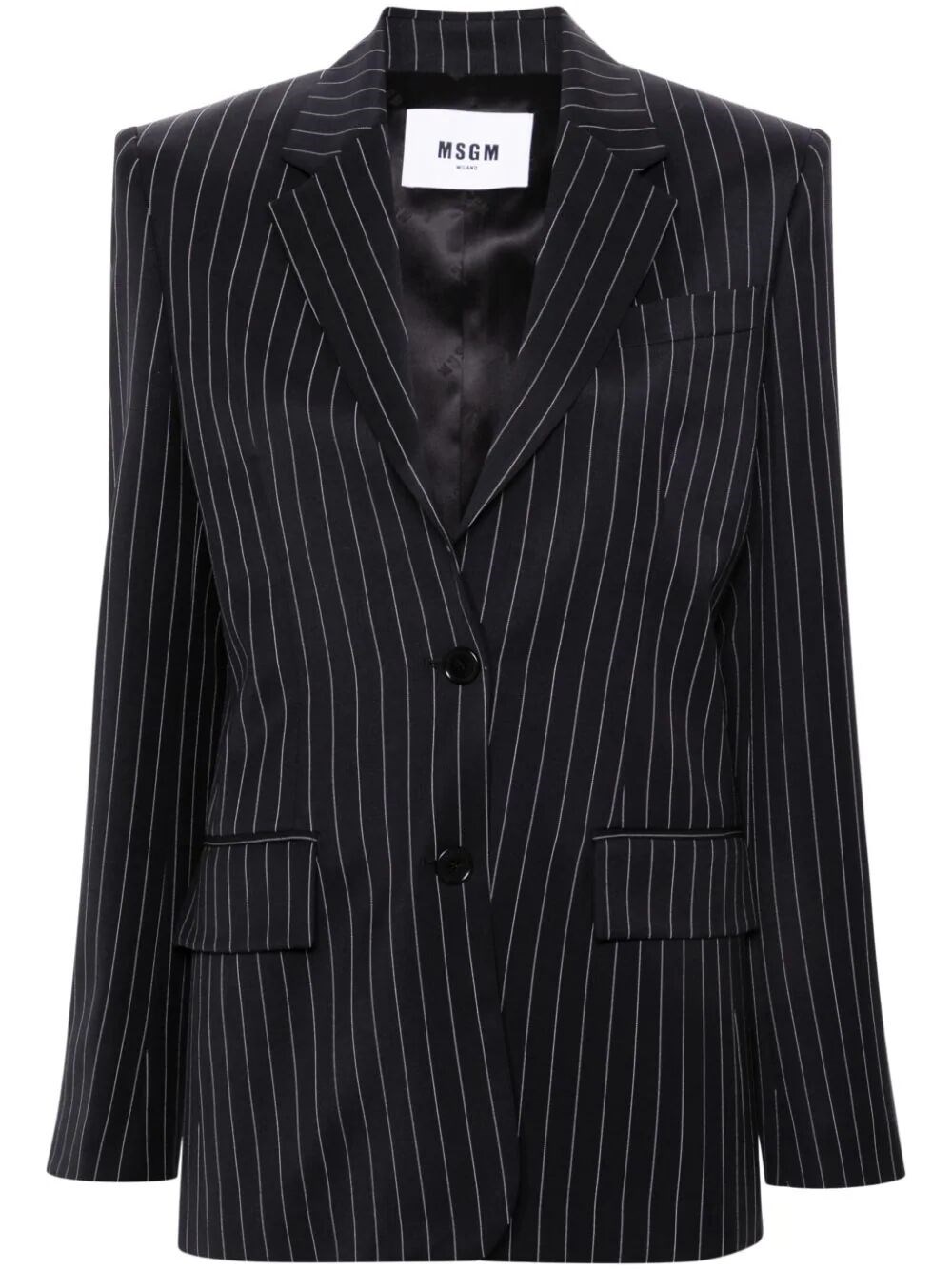 Pinstripe single-breasted blazer
