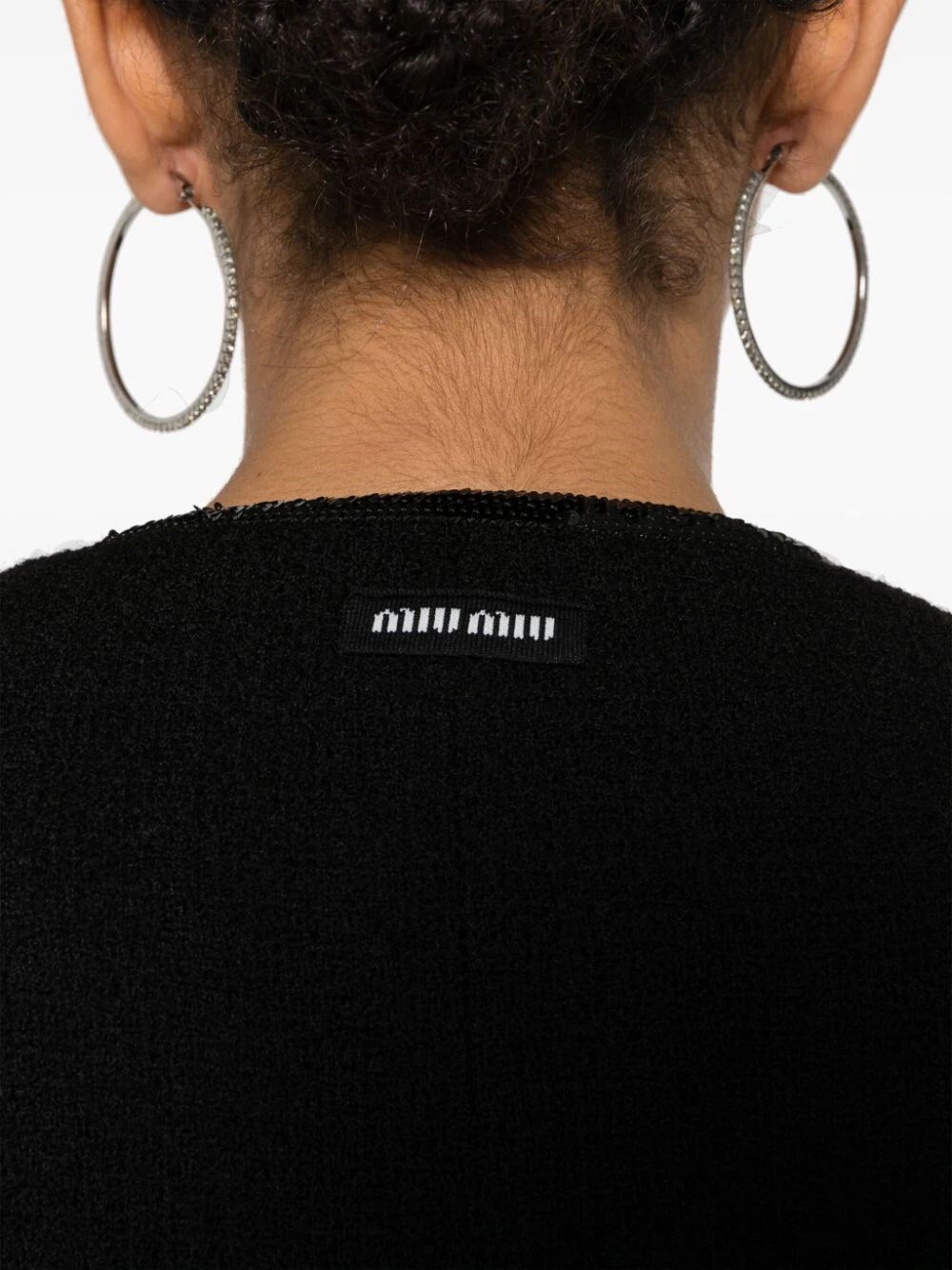 Single-breasted tweed jacket