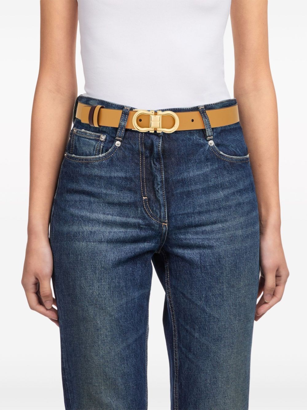 Reversible Gancini belt