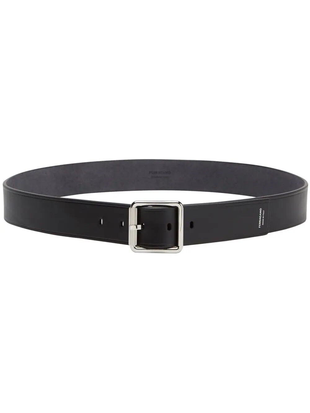Ferragamo Leather Belt In Black