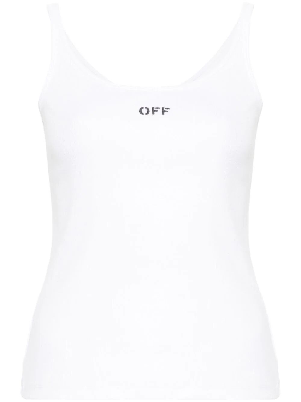 Ribbed tank top with logo