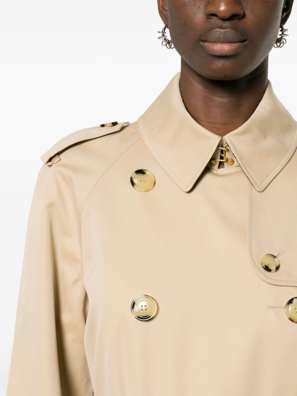 Double-breasted trench coat