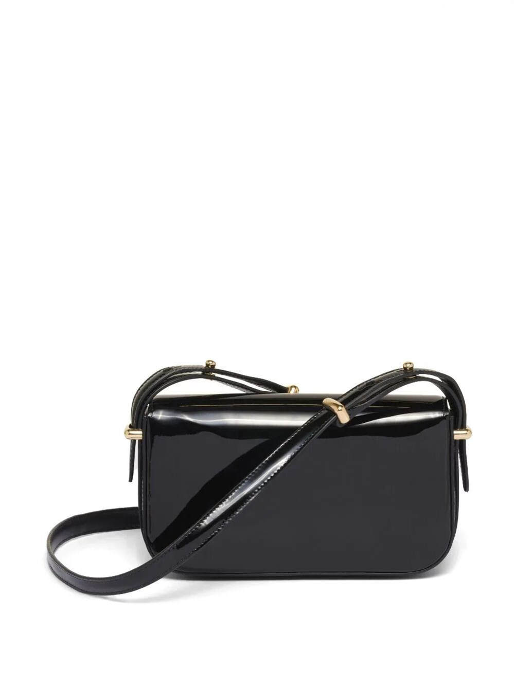 Patent leather shoulder bag