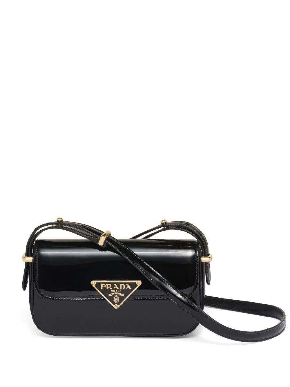 Patent leather shoulder bag