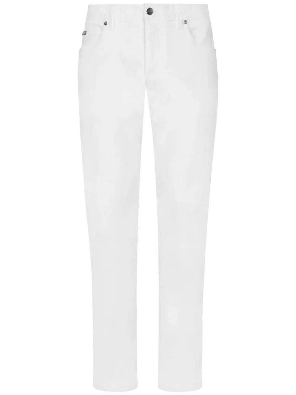 Shop Dolce & Gabbana Regular Stretch Jeans In White
