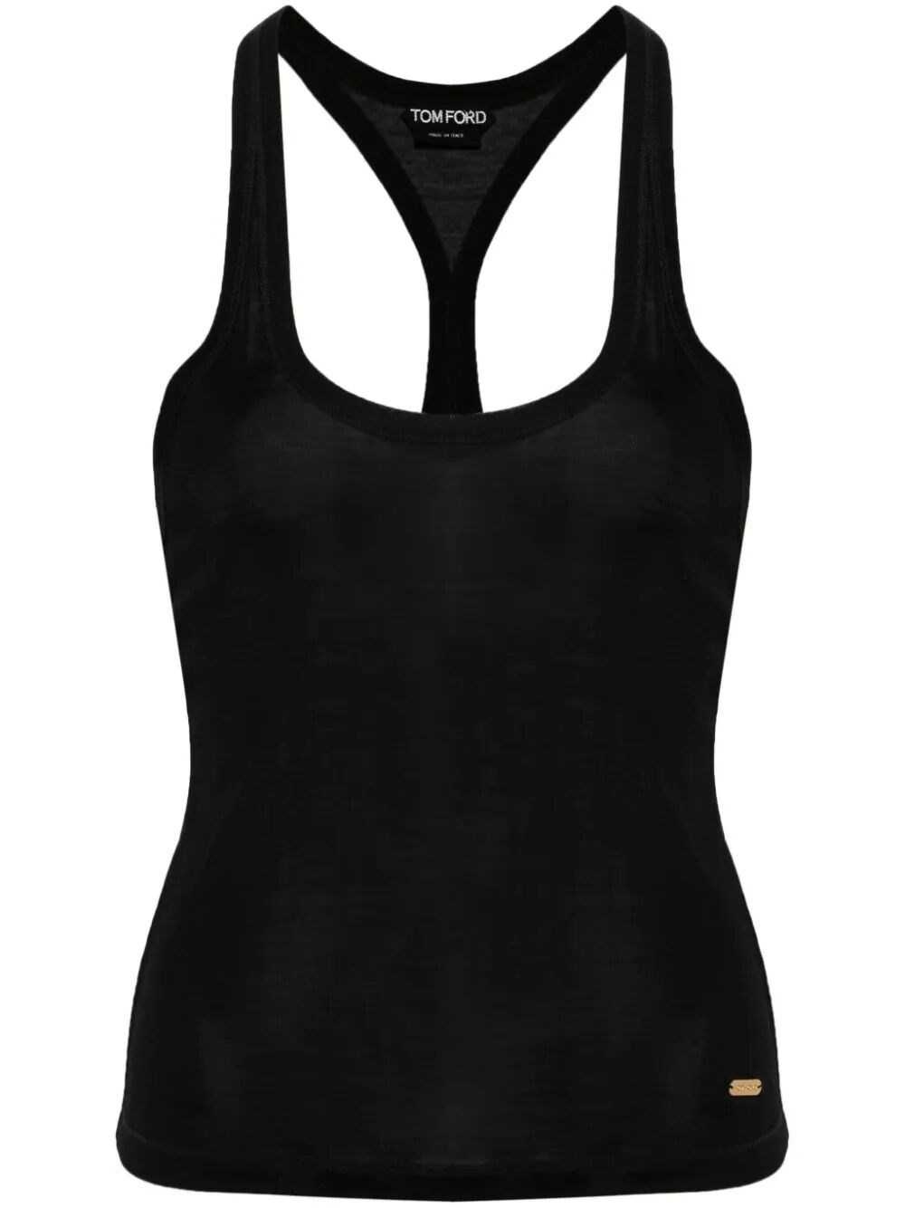 Racerback Tank In Ribbed Cotton Jersey