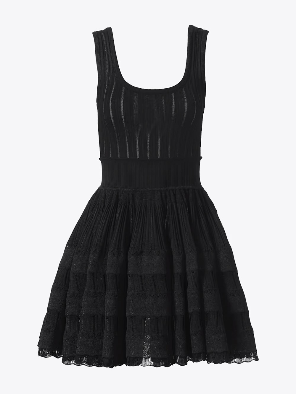 Shop Alaïa Shiny Crinoline Dress In Black
