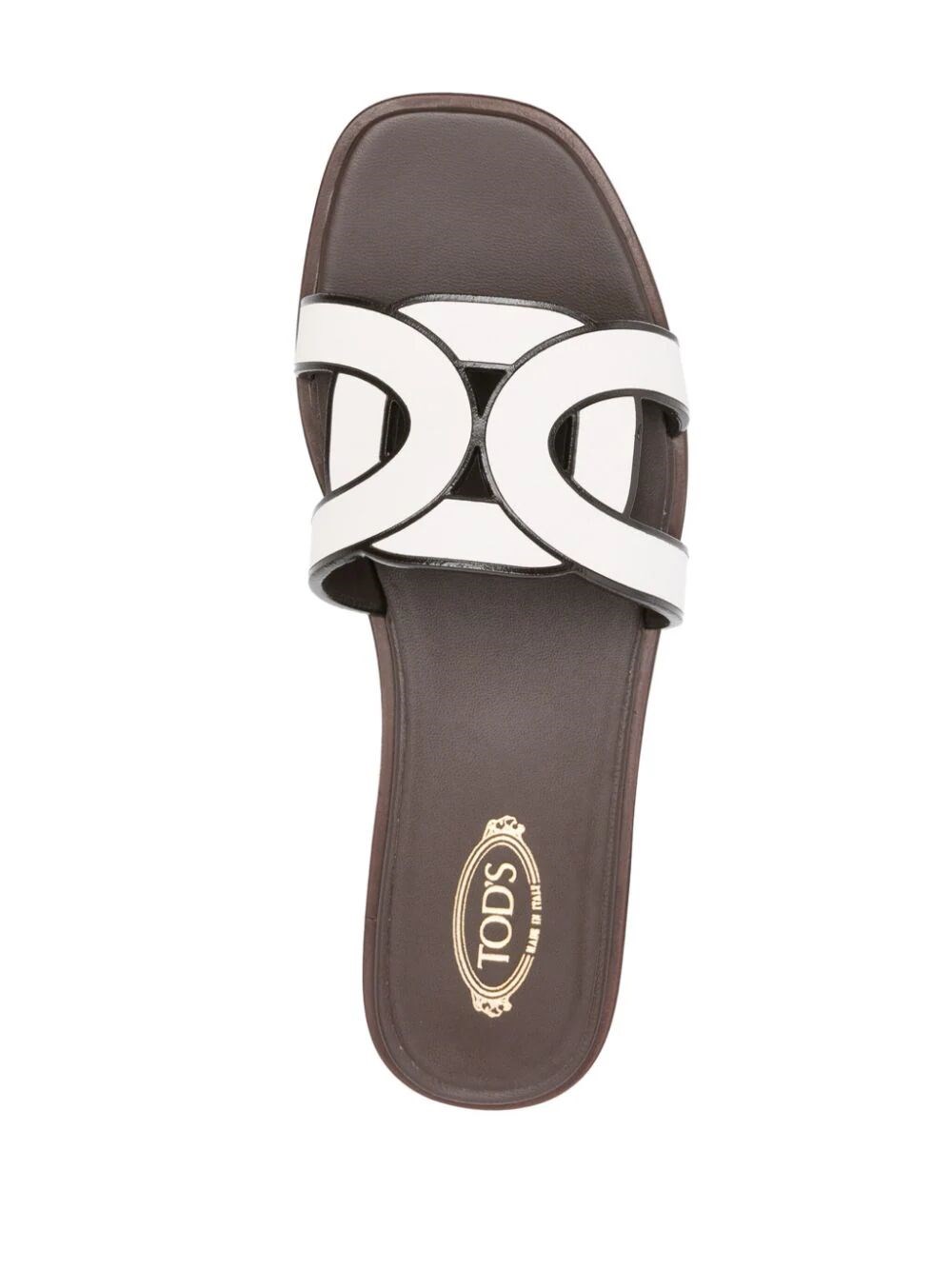 Leather two-tone slides