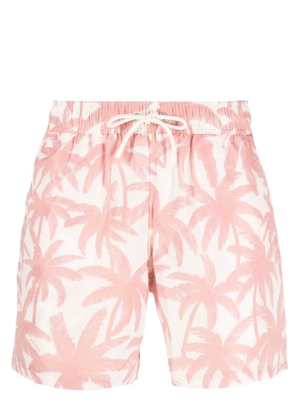 Shop Palm Angels Palm Tree Print Swim Shorts In Pink & Purple